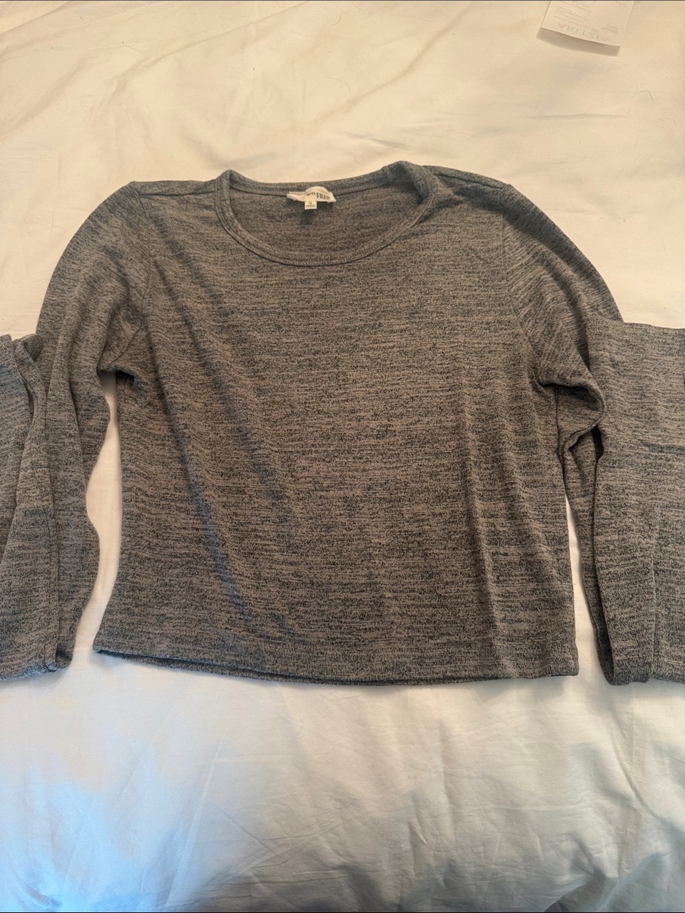Wilfred Free Long Sleeve cropped Top - Gray